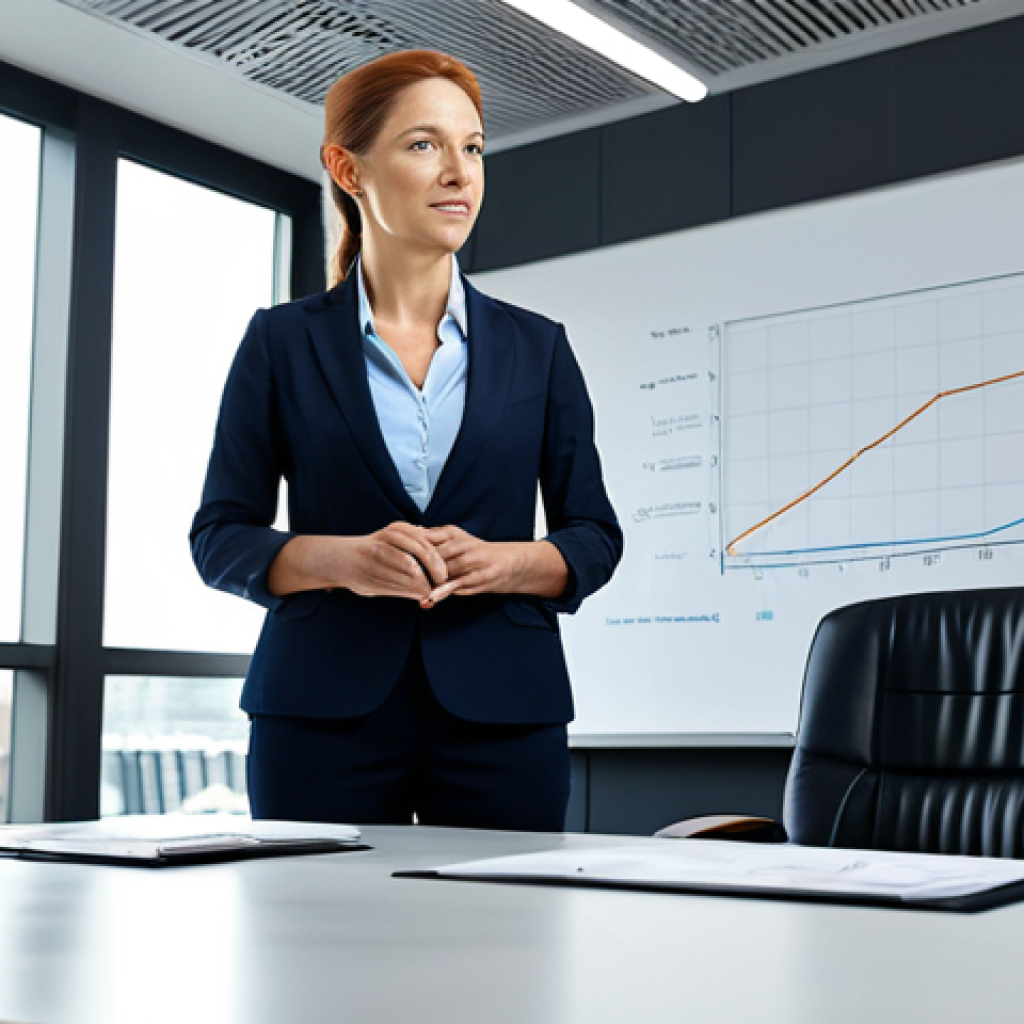 Sustainable Business**
A female environmental consultant in appropriate professional attire, giving a presentation on renewable energy solutions in a modern office setting, fully clothed, safe for work, perfect anatomy, correct proportions, natural pose, professional lighting, high resolution.
**
